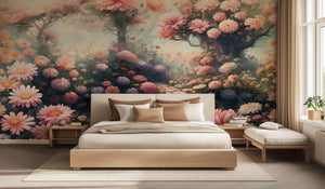 Blooming Garden Oasis wall mural Mural wall art - XWALLX