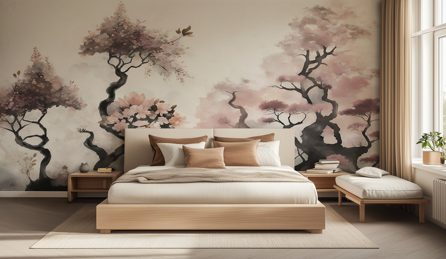 Blossoming Trees Watercolor wall decor - XWALLX