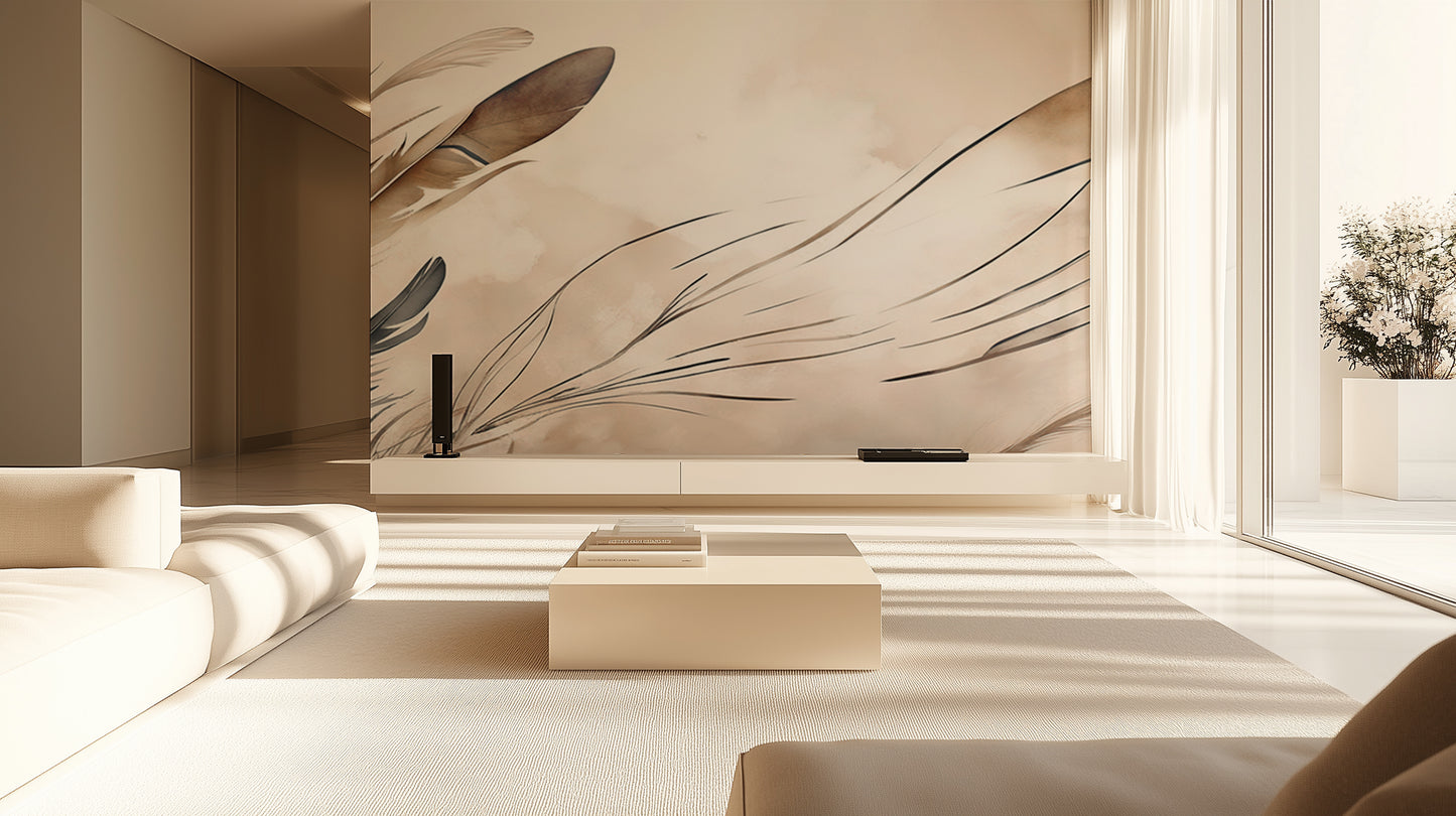 Delicate Feather Whispers wallpaper - XWALLX