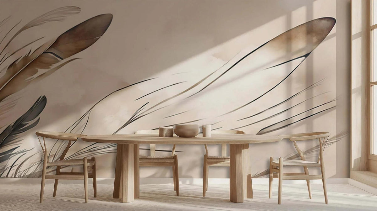 Delicate Feather Whispers wall art - XWALLX
