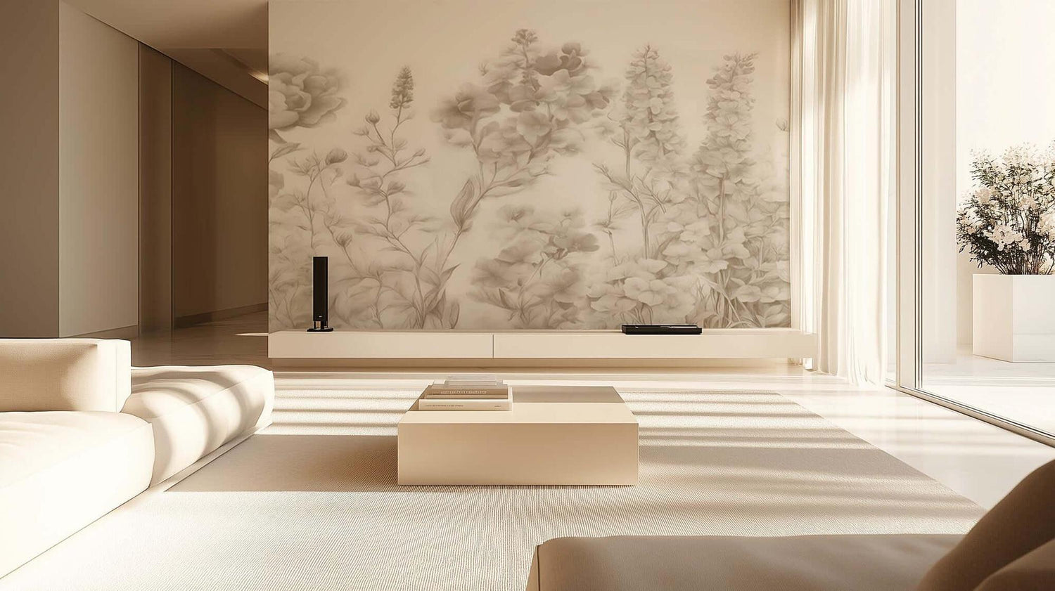 Muted Botanical Serenity wallpaper - XWALLX