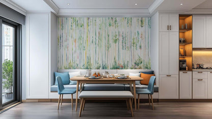 Delicate Botanical Stripes wall mural - XWALLX