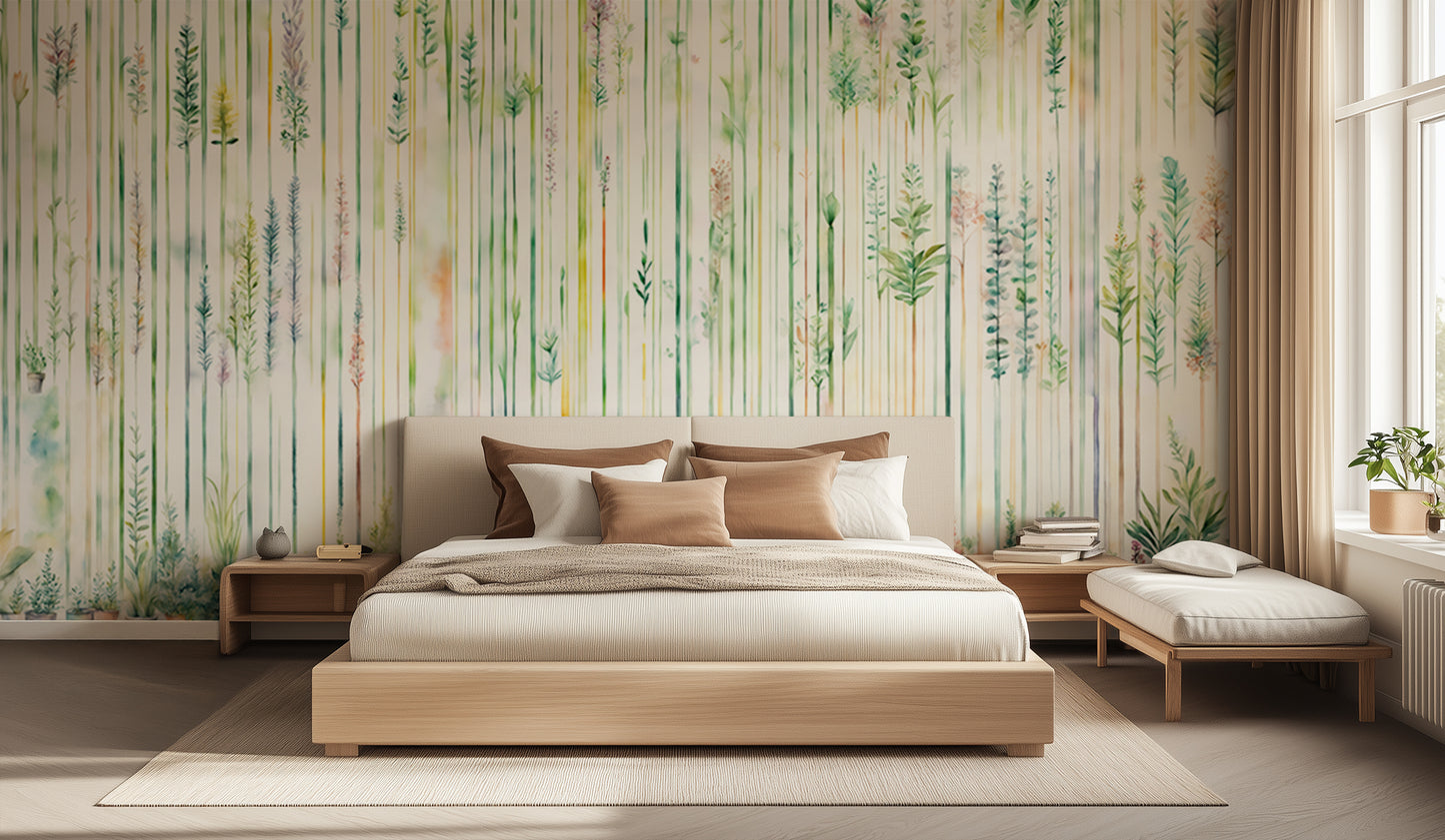 Delicate Botanical Stripes wall decor - XWALLX