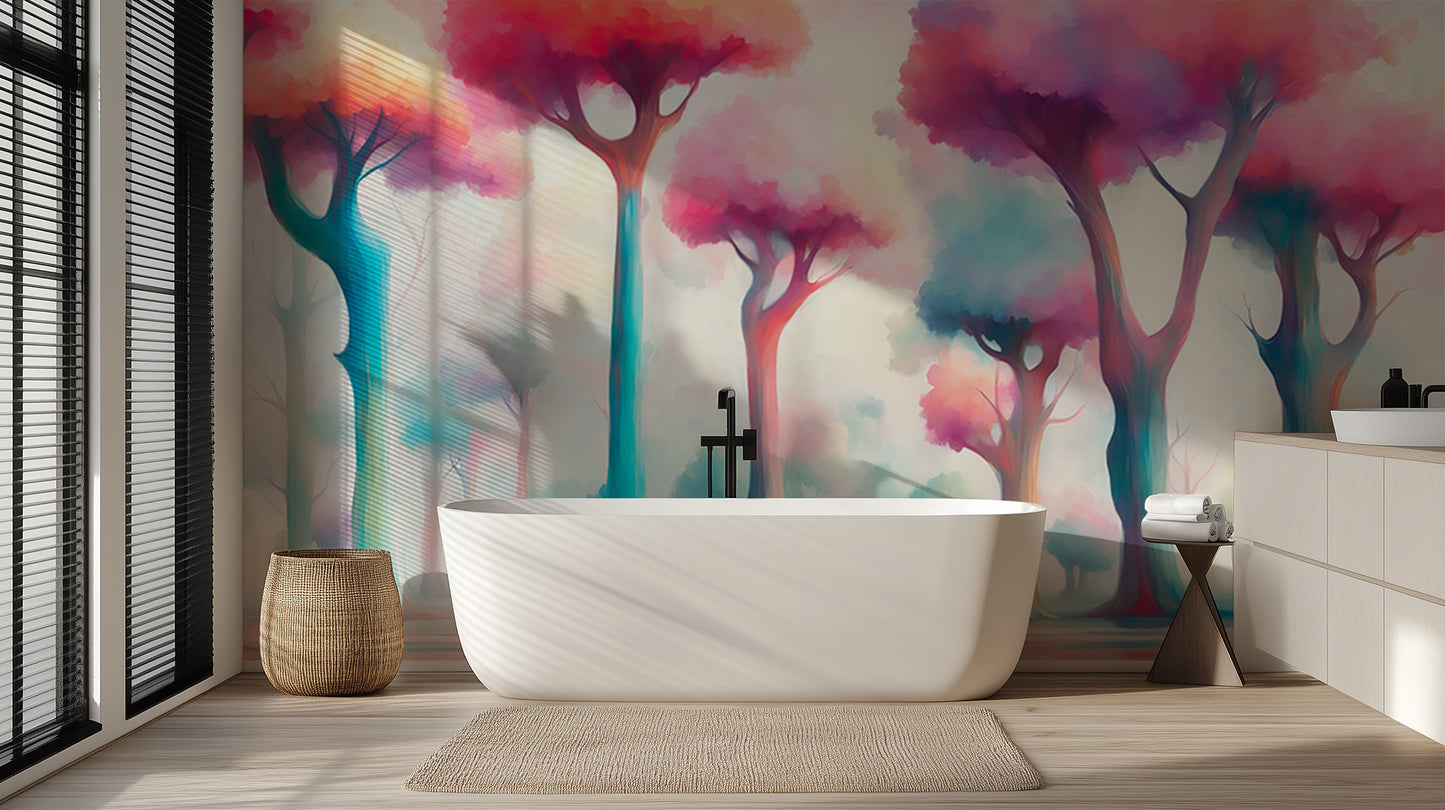 Vibrant Forest Canopy wallpaper mural - XWALLX