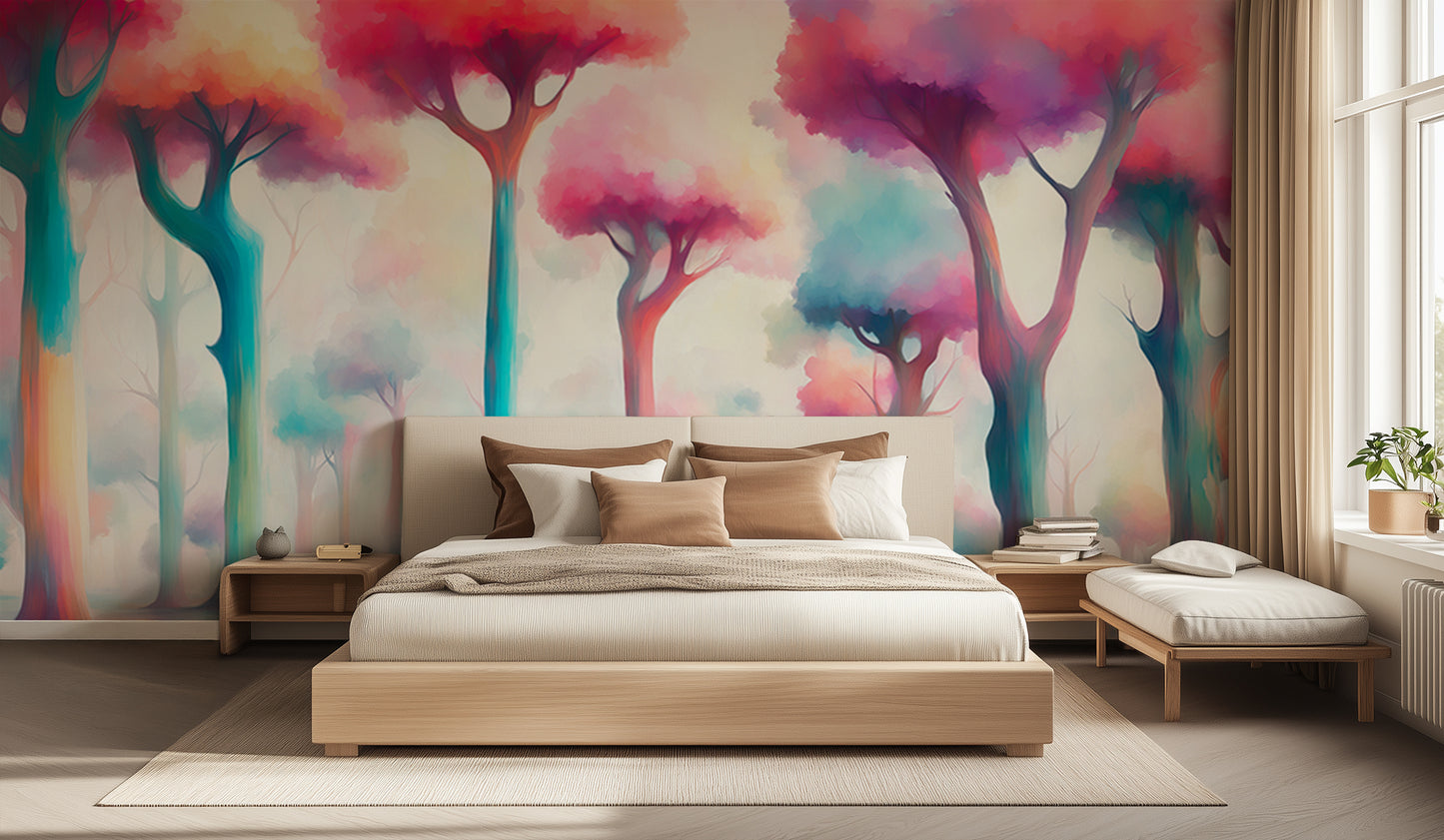 Vibrant Forest Canopy wall decor - XWALLX