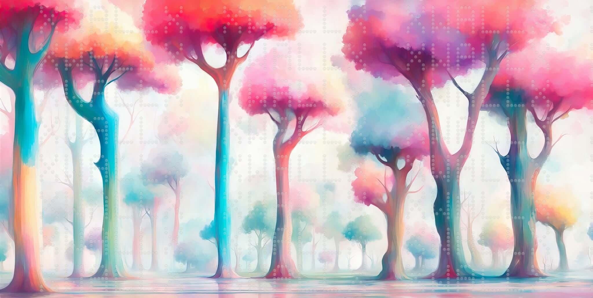 Vibrant Forest Canopy Wall Mural