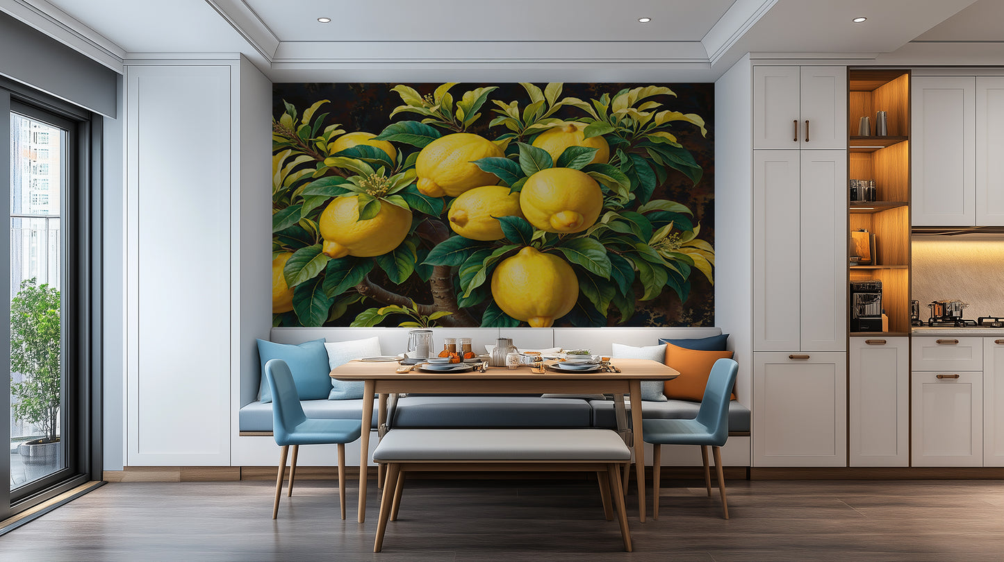 Vibrant Lemon Grove wall mural - XWALLX