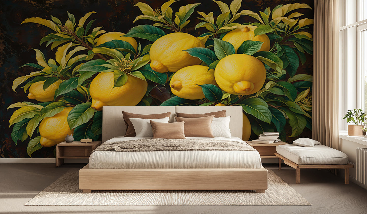 Vibrant Lemon Grove wall decor - XWALLX
