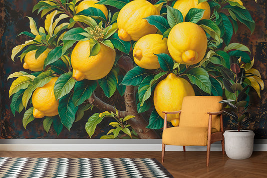 Vibrant Lemon Grove wall mural - XWALLX