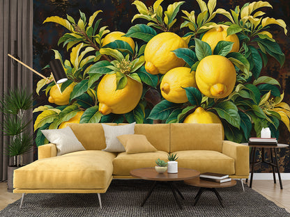 Vibrant Lemon Grove wallpaper mural – XWALLX