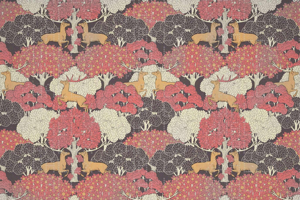 Koşan Geyik Ağaçlık Duvar Posteri - Sample