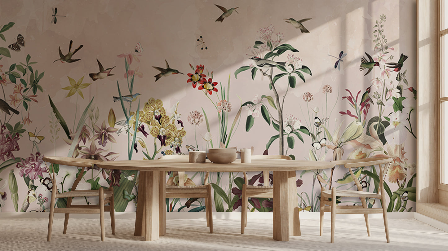 Hummingbirds Exotic Blooms wall art - XWALLX