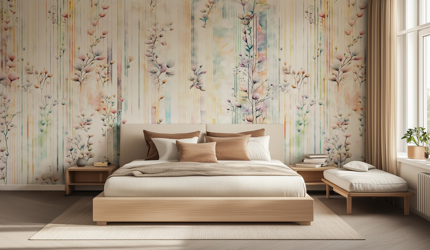 Watercolor Bloom Branches wall decor - XWALLX