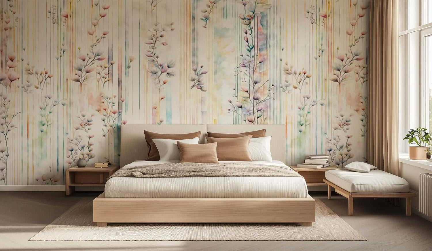 Watercolor Bloom Branches wall decor - XWALLX