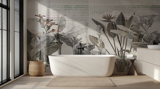 Tropical Botanical Serenity wall mural - XWALLX