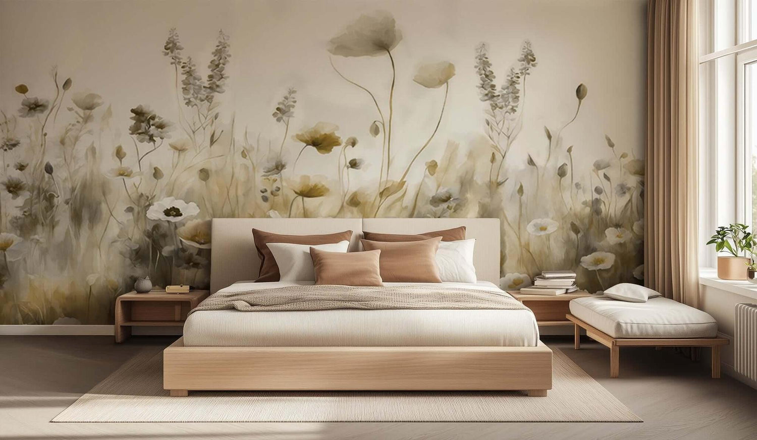 Whimsical Floral Meadow wall decor - XWALLX