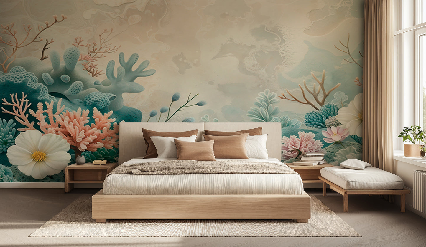 Coral Reef Serenity wall mural Mural wallpaper - XWALLX