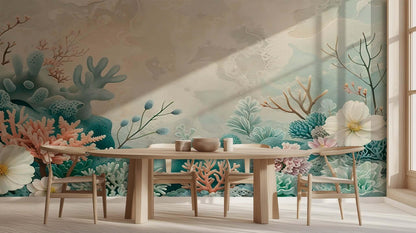 Coral Reef Serenity wall mural Mural wall art - XWALLX
