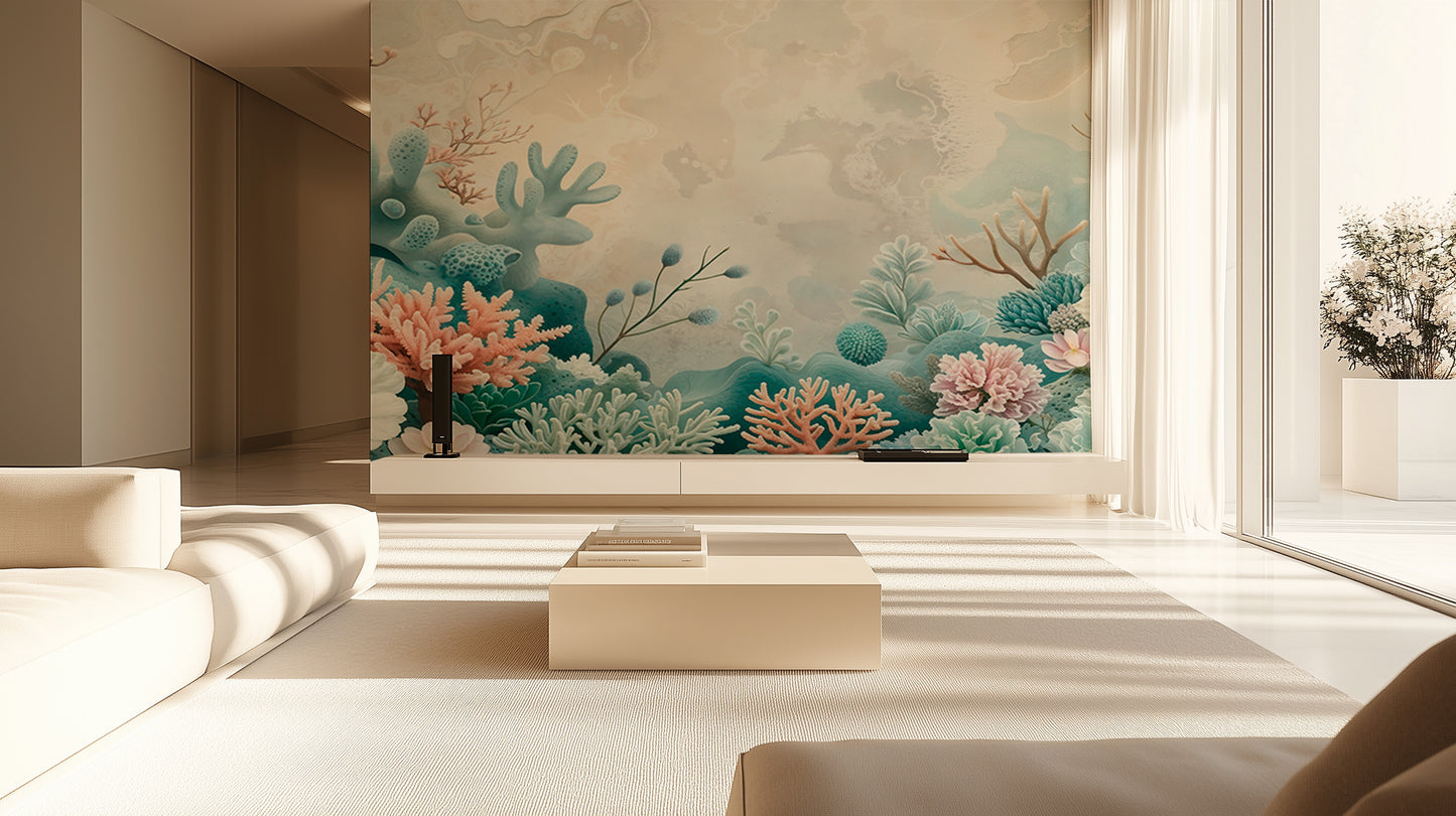 Coral Reef Serenity wall mural Mural wall decor - XWALLX