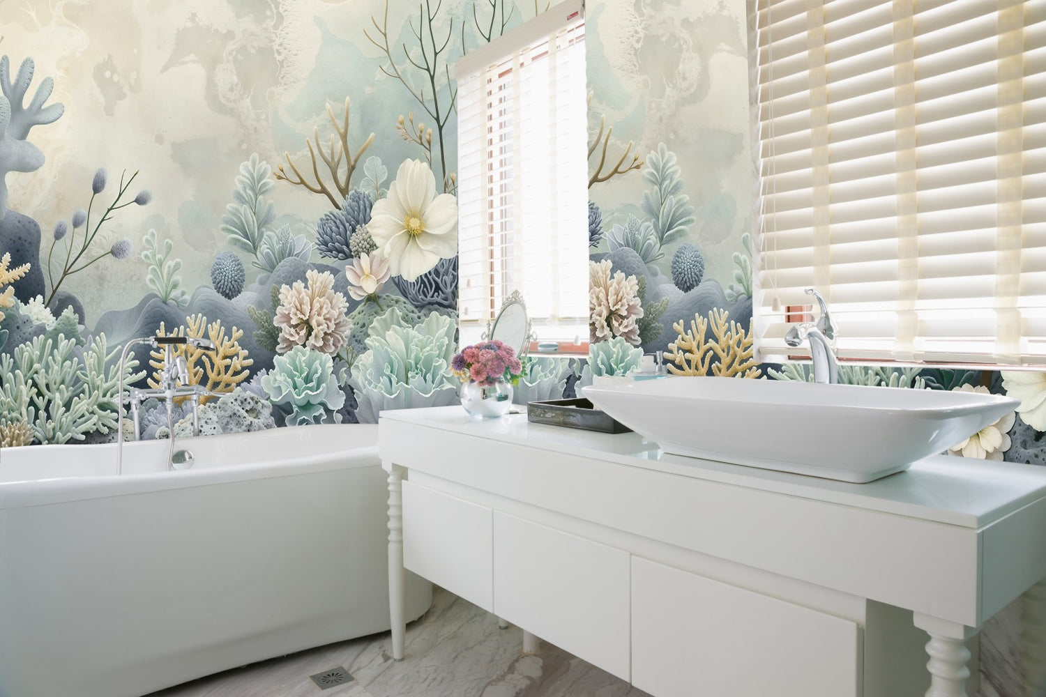 Coral Reef Serenity Wallpaper Mural – XWALLX