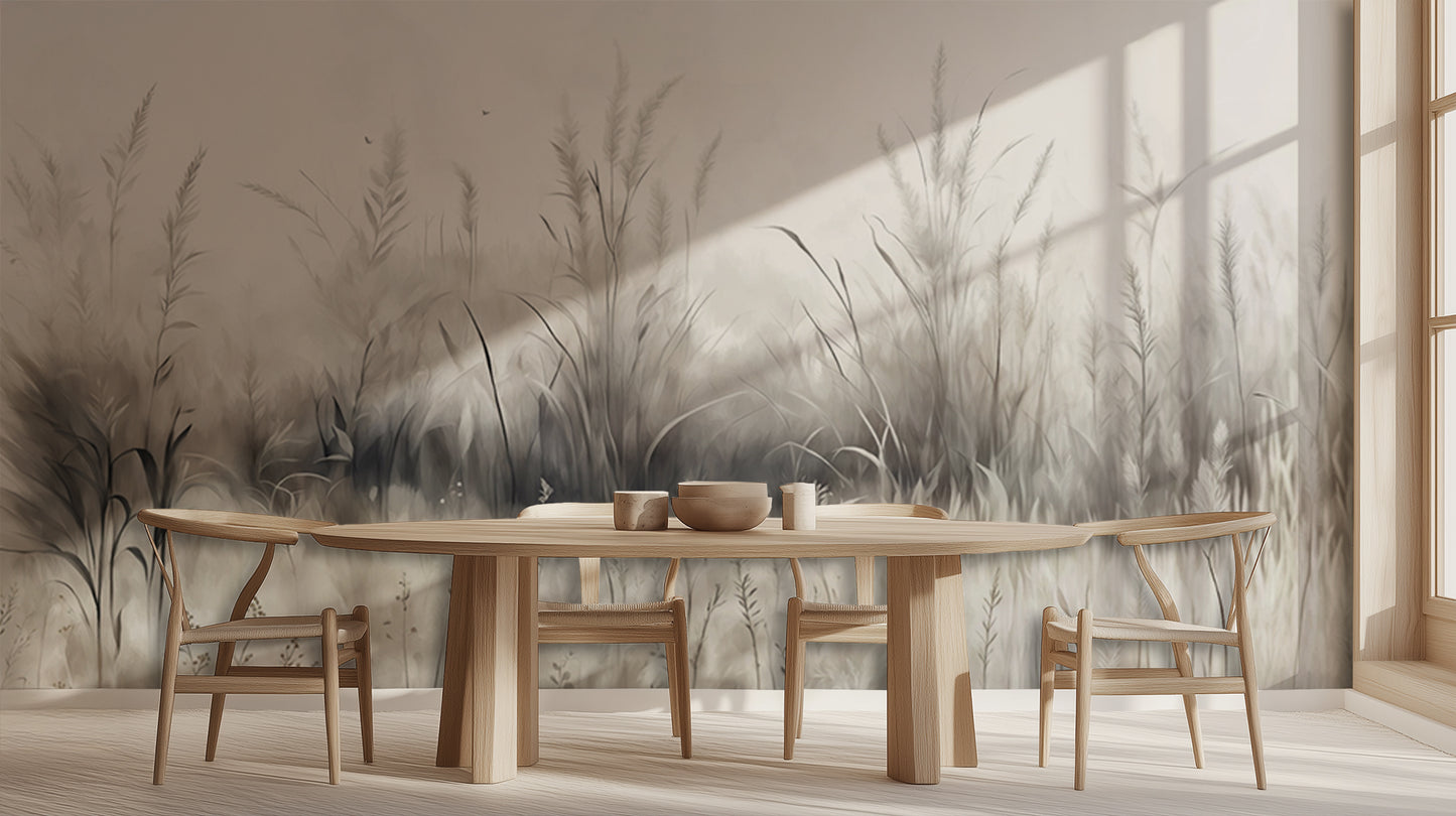 Serene Meadow Wall Mural for Modern Bathrooms wall art - XWALLX