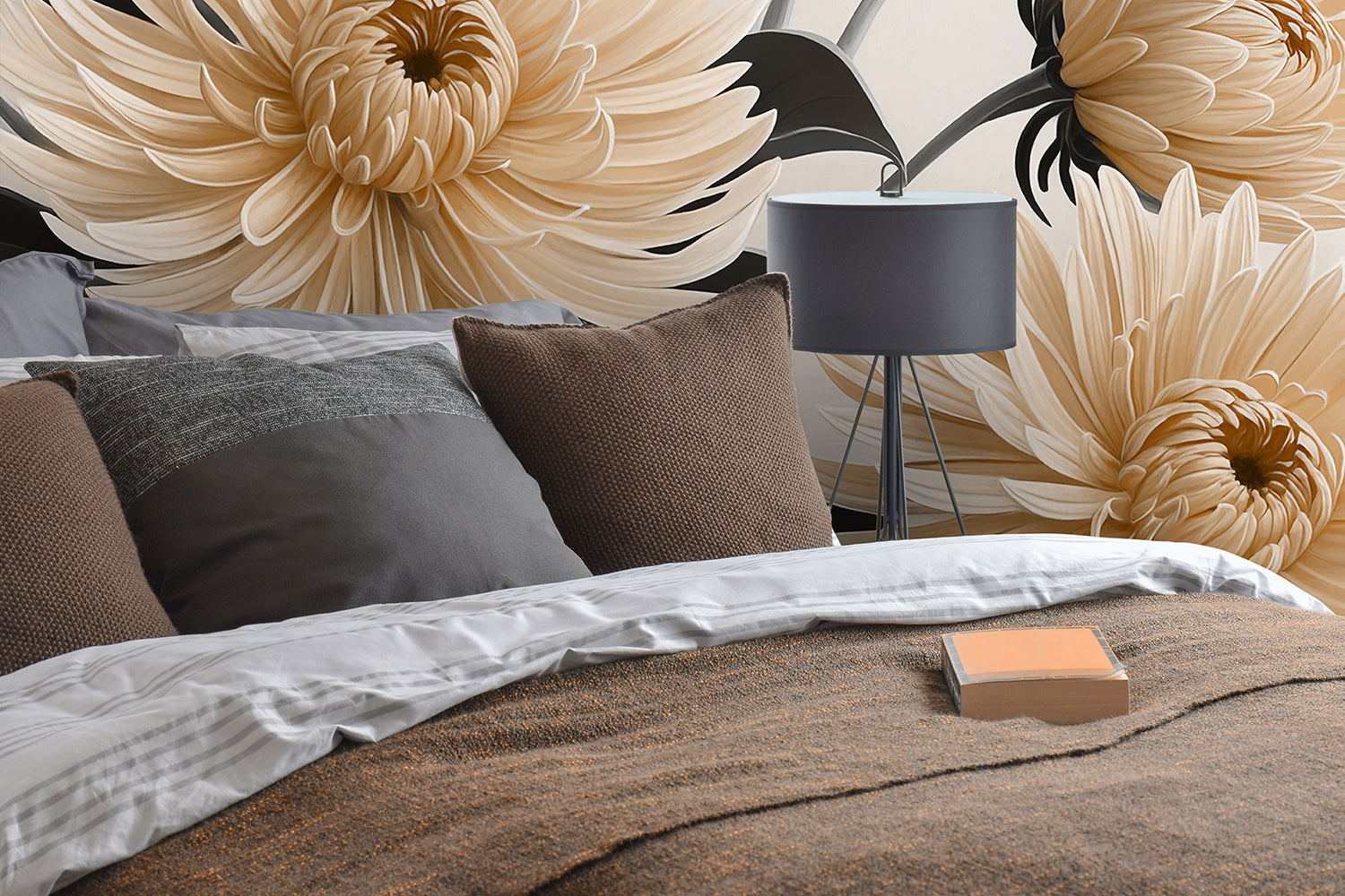 Elegant Floral Wall Mural for Serene Spaces wall decor - XWALLX