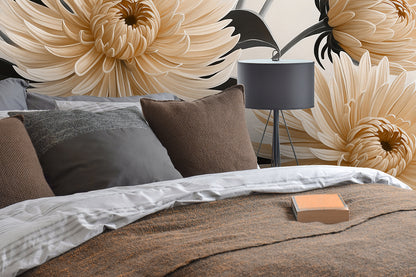 Elegant Floral Wall Mural for Serene Spaces wall decor - XWALLX