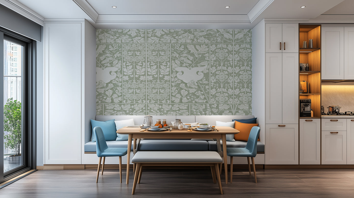 Serene Floral Pattern wallpaper mural - XWALLX