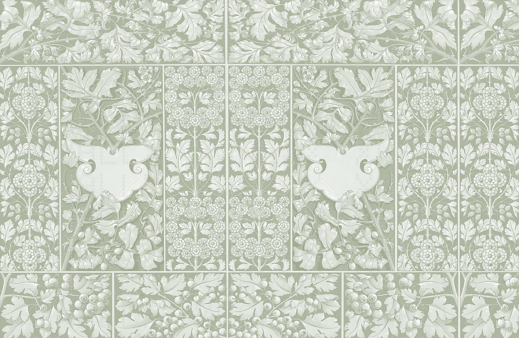 Serene Floral Pattern Wall Mural