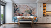 Pastel Geometric Foliage Wallpaper Mural