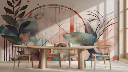 Pastel Geometric Foliage wall art - XWALLX