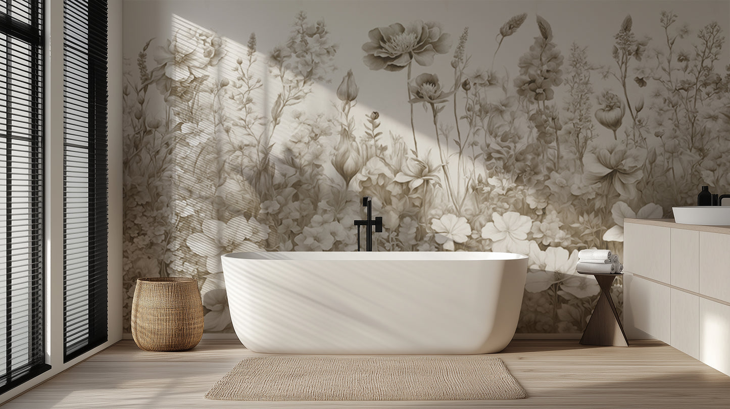 Ethereal Floral Garden wall mural - XWALLX