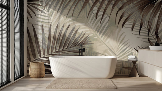 Tropical Leaf Serenity wall mural - XWALLX