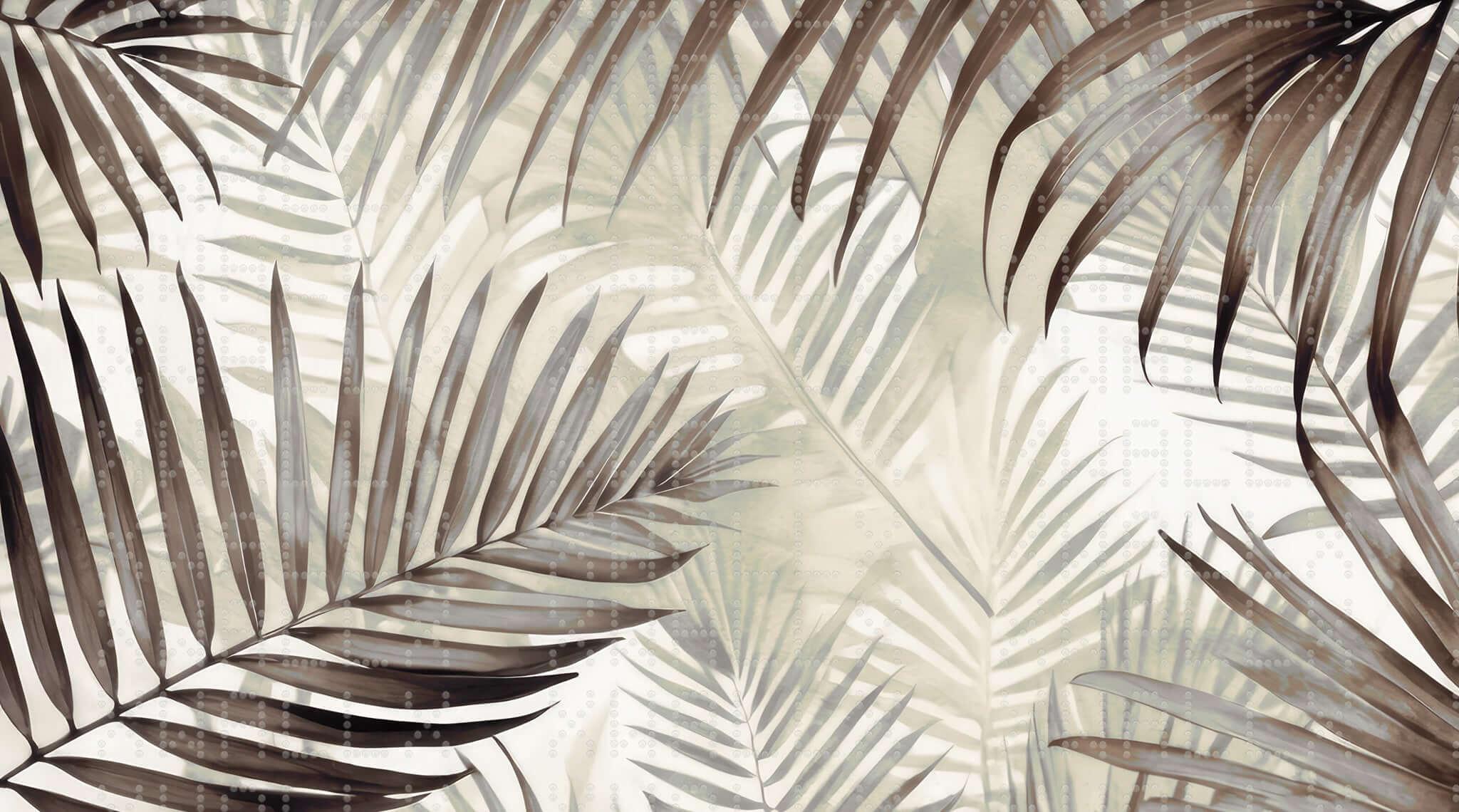 Tropical Leaf Serenity Wall Mural