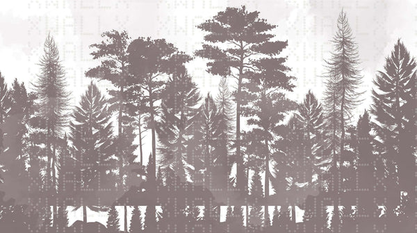 Siluet Orman Duvar Posteri - Sample