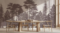 dark Silhouette Forest wall mural 