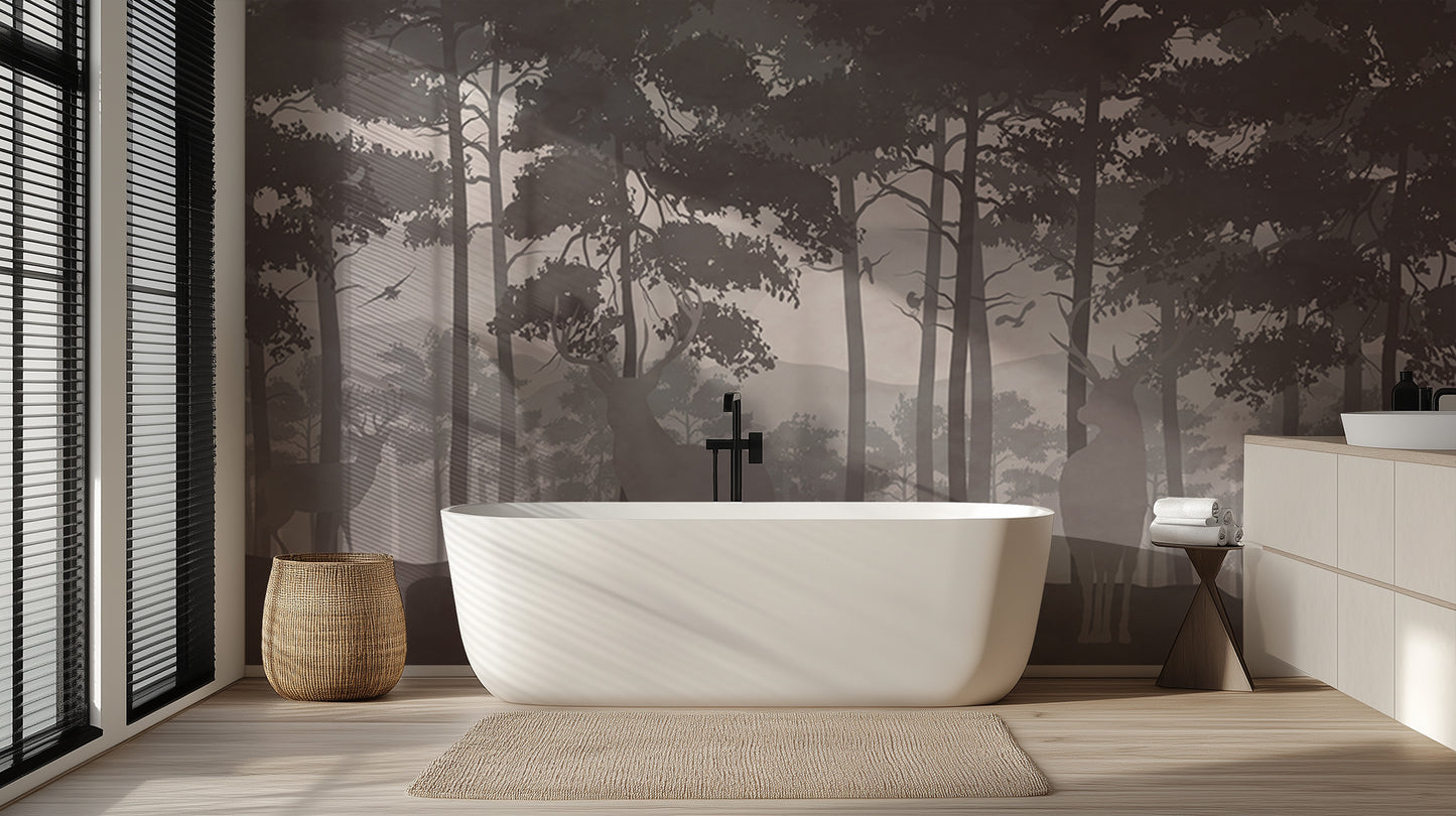 Whimsical Forest Silhouette wall mural - XWALLX