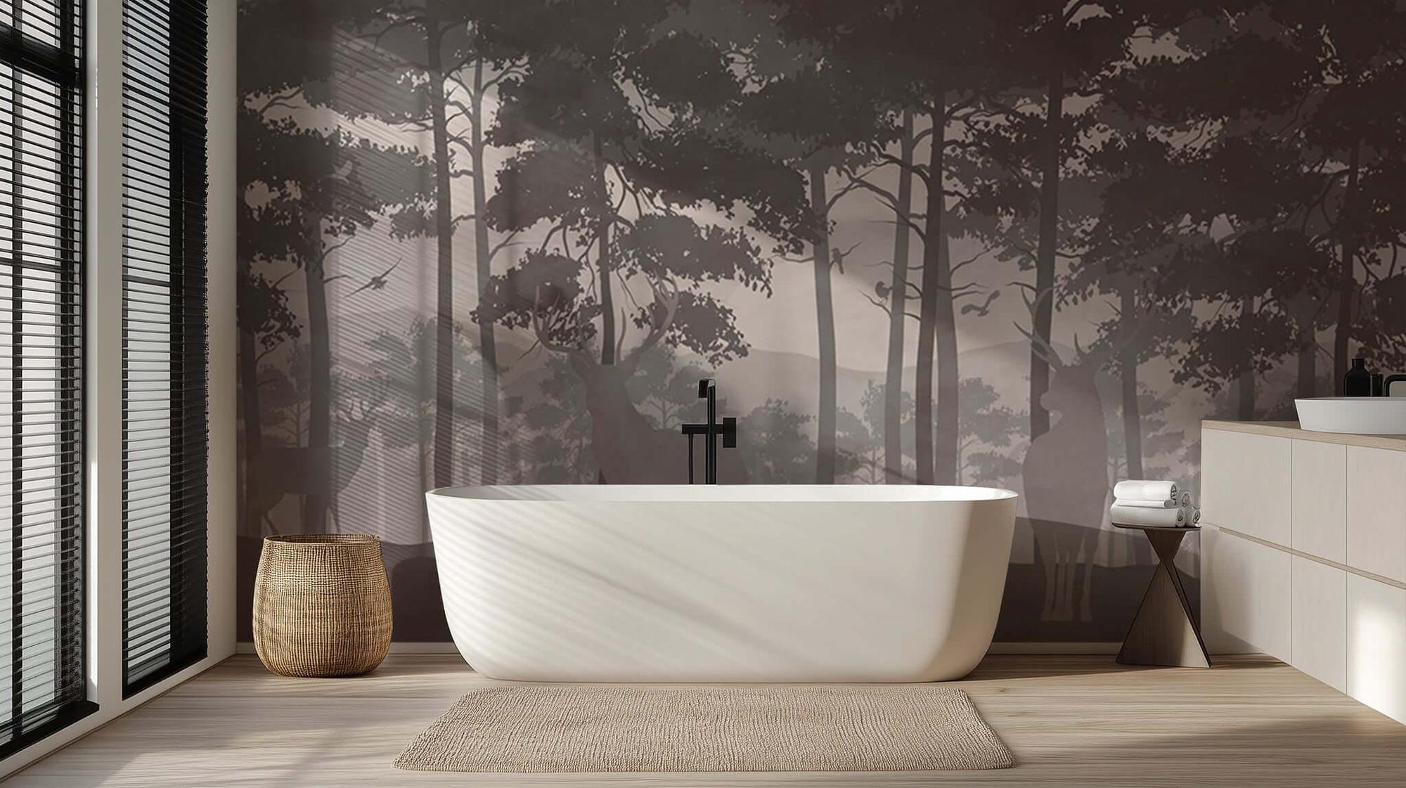 Whimsical Forest Silhouette Duvar posteri - XWALLX