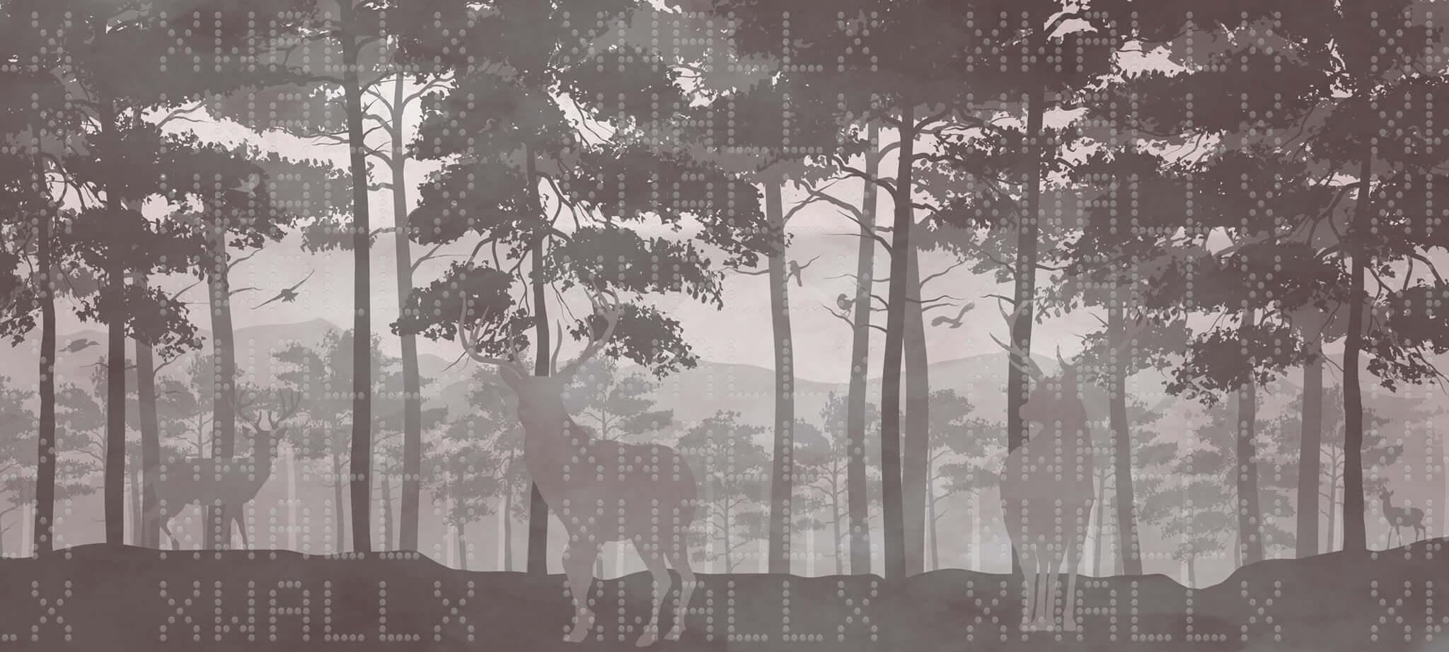 Whimsical Forest Silhouette Wall Mural