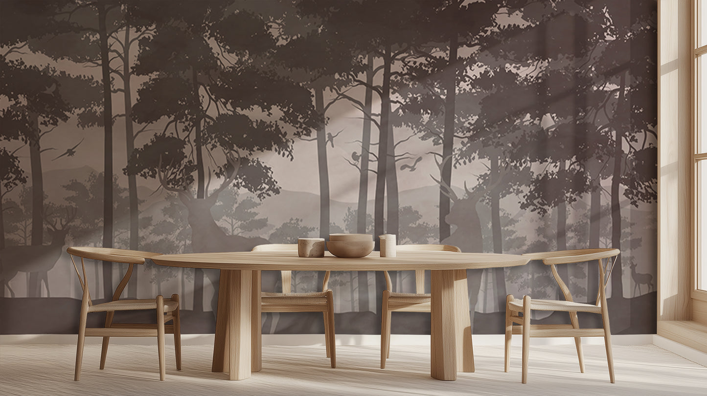 Whimsical Forest Silhouette wall art - XWALLX