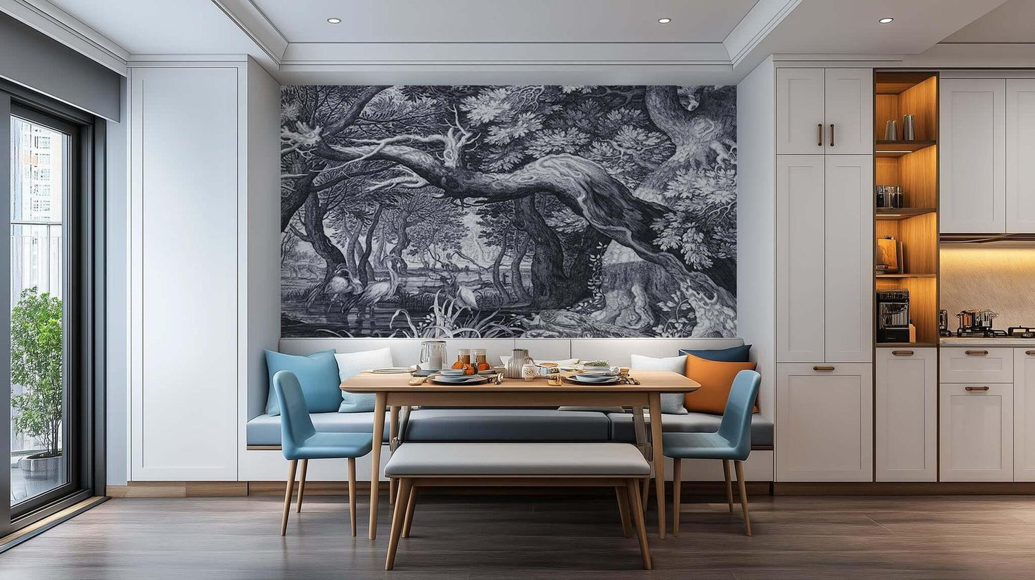 Majestic Tree Landscape wallpaper mural - XWALLX