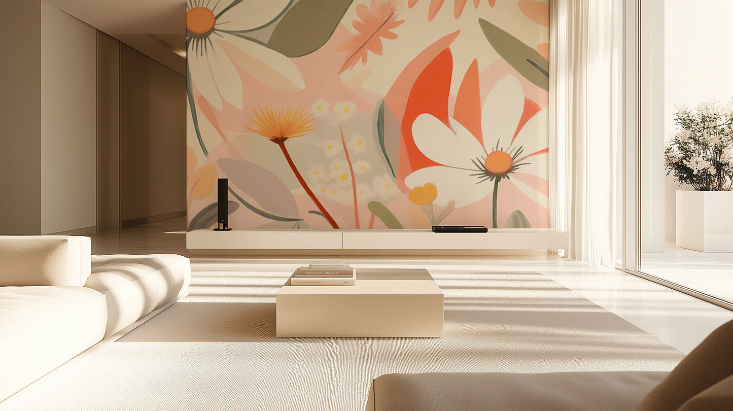 Vibrant Floral Delight wall decor - XWALLX