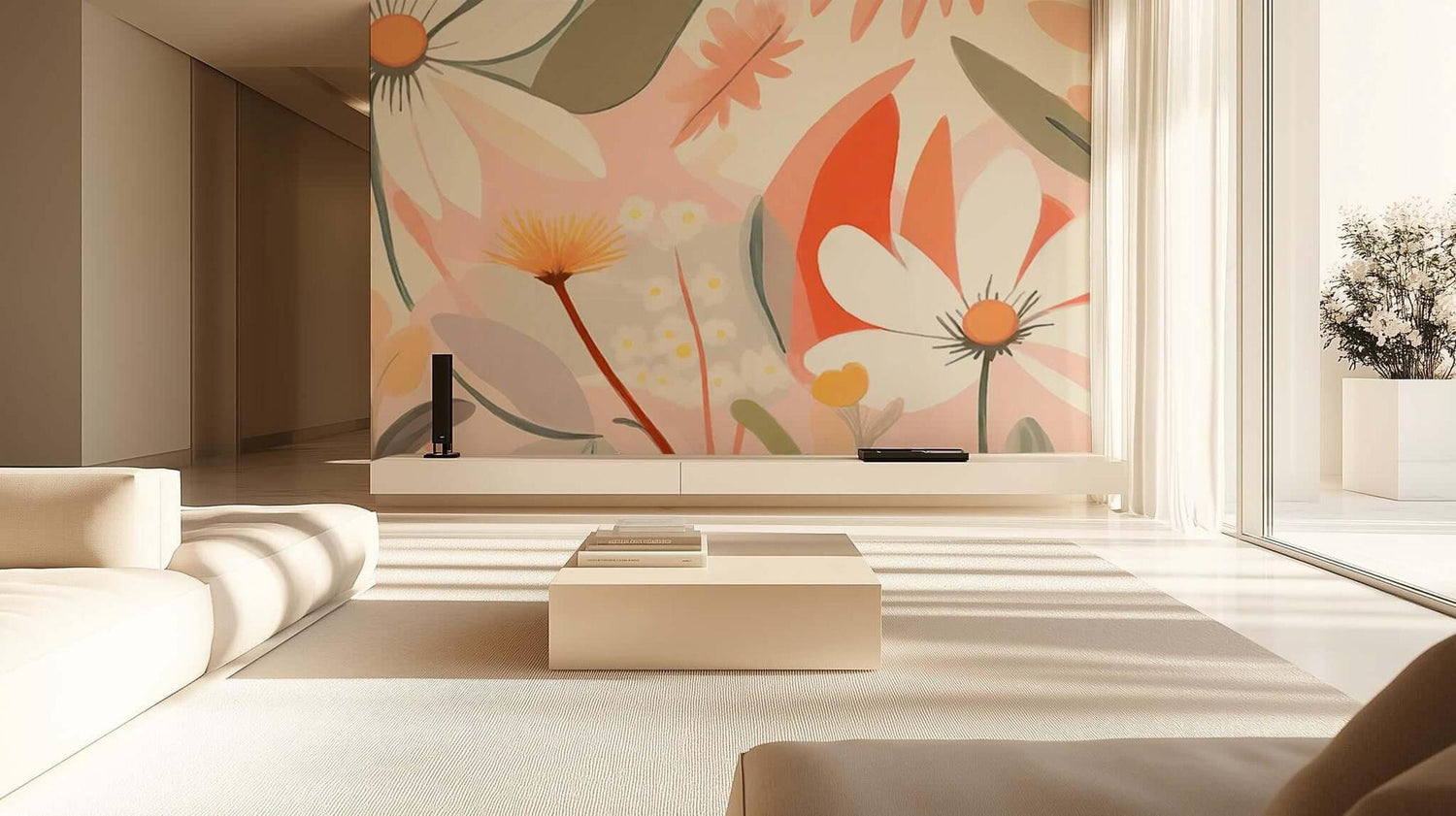 Vibrant Floral Delight wall decor - XWALLX
