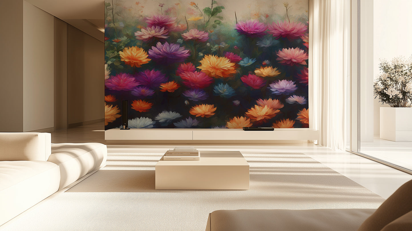 Vibrant Chrysanthemum Field wallpaper - XWALLX