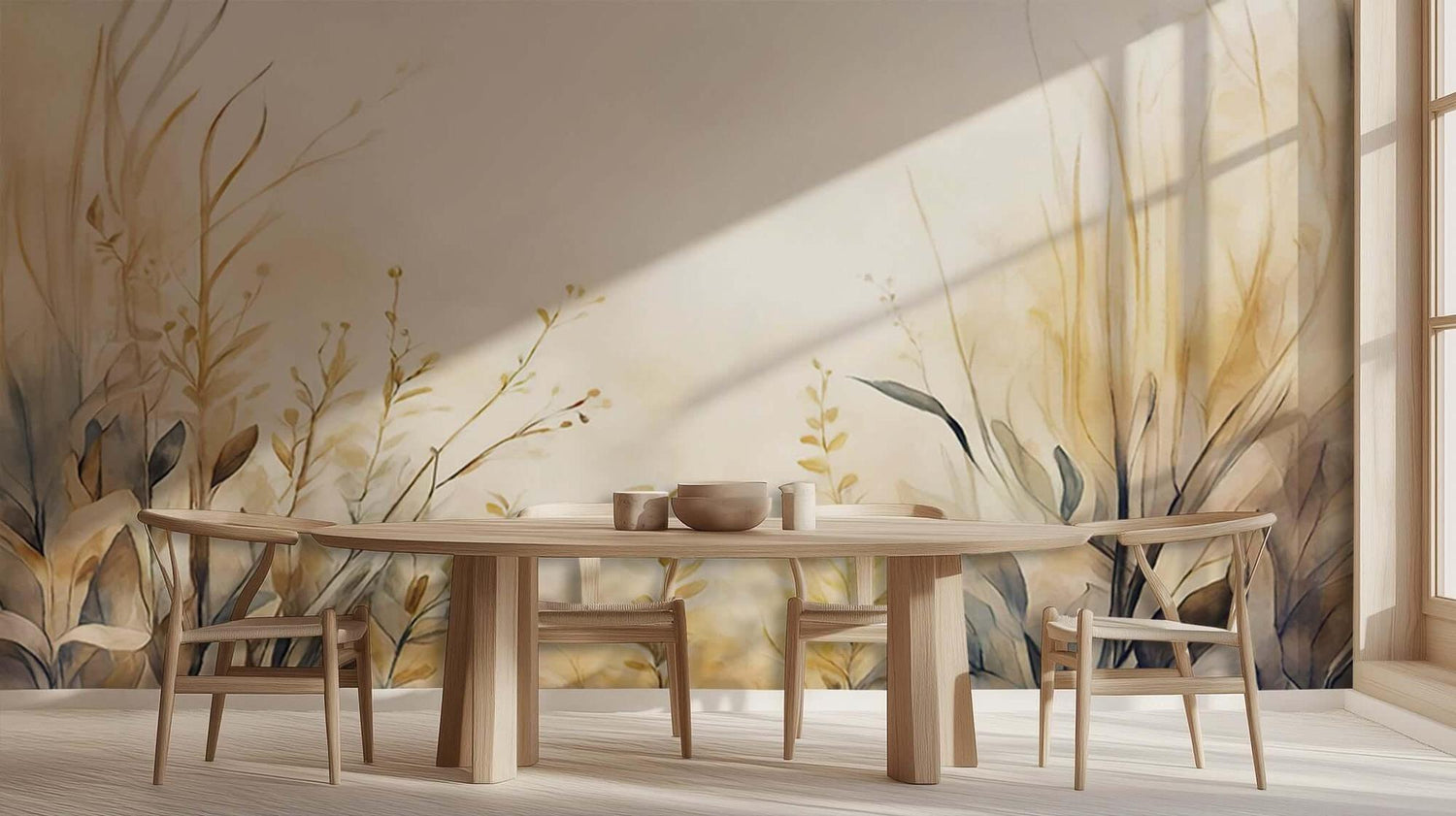 Serene Floral Escape wall mural Mural wallpaper - XWALLX