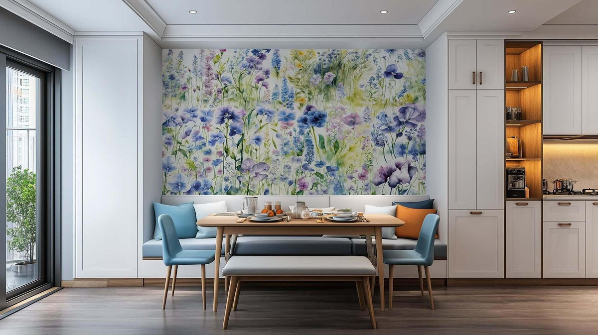 Watercolor Wildflower Field wall mural - XWALLX