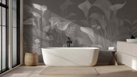 Monochromatic Botanical wallpaper mural - XWALLX