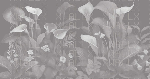 Monokrom Botanik Duvar Posteri - Sample