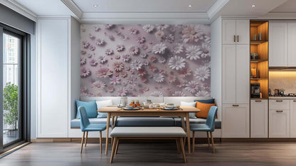 Embossed Daisy Garden wall mural - XWALLX