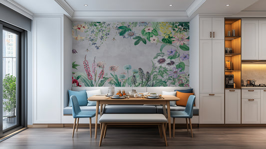 Vibrant Botanical Flourish wall mural - XWALLX